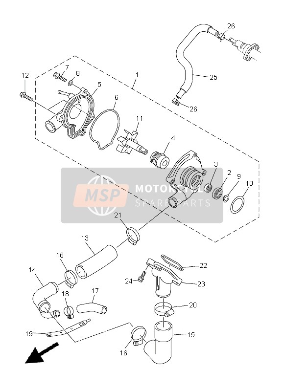 Yamaha XJ6N 2013 WASSERPUMPE für ein 2013 Yamaha XJ6N