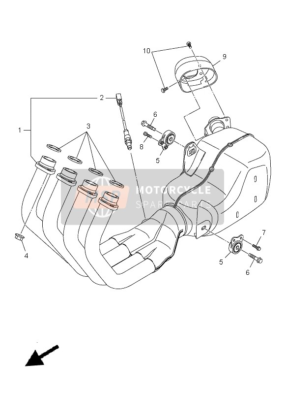 Yamaha XJ6N 2013 Exhaust for a 2013 Yamaha XJ6N