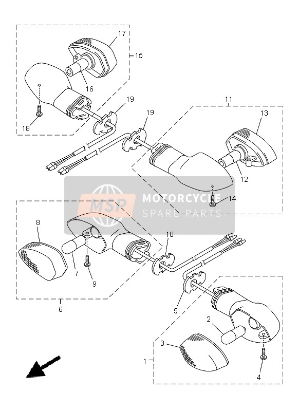 Yamaha XJ6N 2013 Luce lampeggiante per un 2013 Yamaha XJ6N