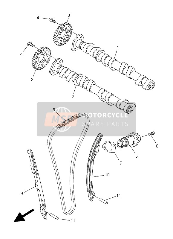 Yamaha XJ6NA 2013 Árbol De Levas & Cadena para un 2013 Yamaha XJ6NA