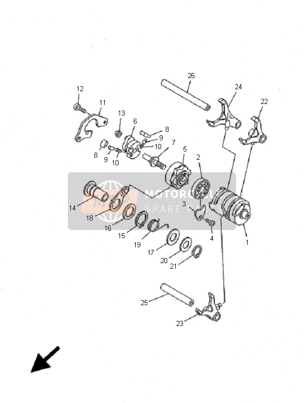 5KE185130000, Fourchette 3, Yamaha, 0