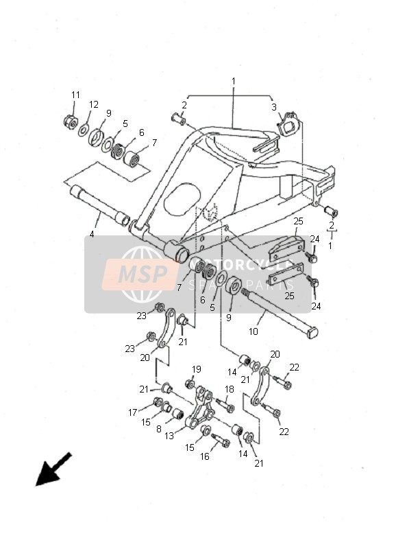 Yamaha TZ250 2001 Rear Arm for a 2001 Yamaha TZ250