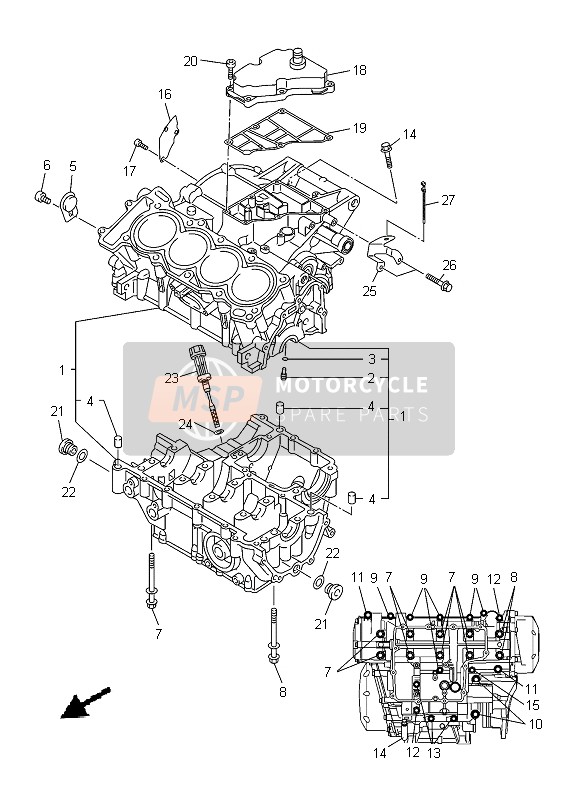 Yamaha XJ6S 2013 Caja Del Cigüeñal para un 2013 Yamaha XJ6S