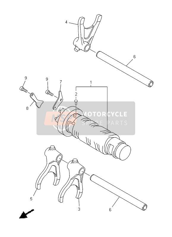 Yamaha XJ6S 2013 Shift Cam & Fork for a 2013 Yamaha XJ6S