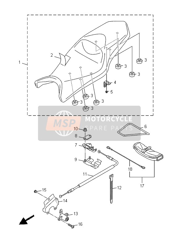 Yamaha XJ6S 2013 Asiento para un 2013 Yamaha XJ6S