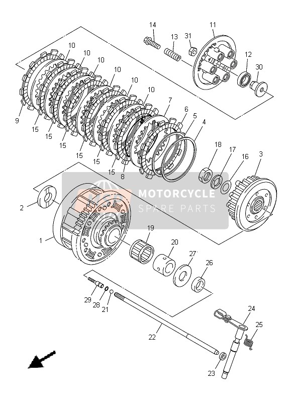 Yamaha XJ6SA 2013 Frizione per un 2013 Yamaha XJ6SA