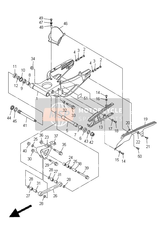 14B216500000, HINTERRAD-KOTFLUGEL Kompl., Yamaha, 0