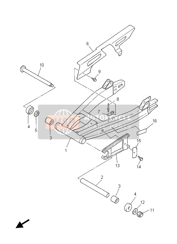 Yamaha XJR1300 2013 Braccio posteriore & Sospensione per un 2013 Yamaha XJR1300