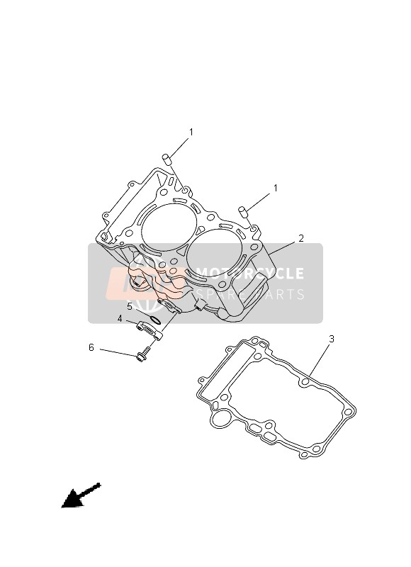 Yamaha XT1200Z 2013 Cylinder for a 2013 Yamaha XT1200Z