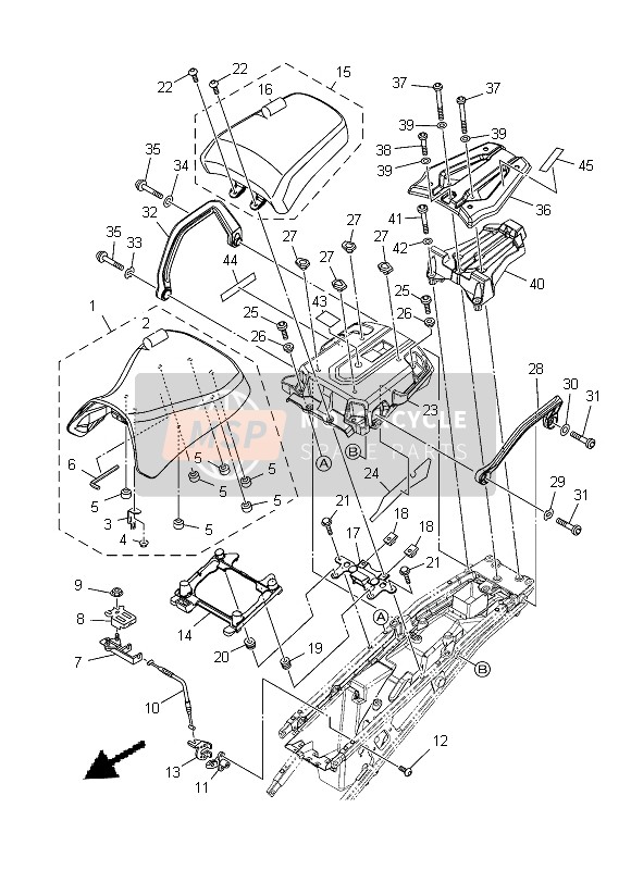 Yamaha XT1200Z 2013 Asiento para un 2013 Yamaha XT1200Z