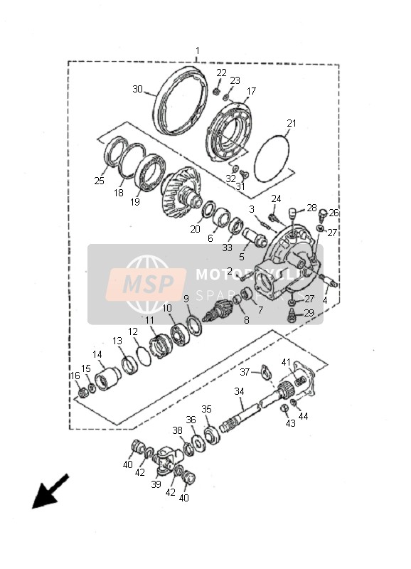 Yamaha V-MAX12 2001 Arbre de transmission pour un 2001 Yamaha V-MAX12