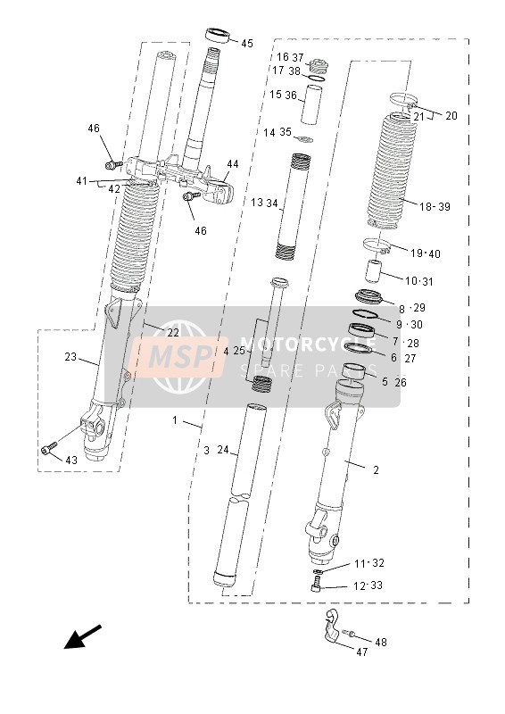 11D231361000, Tube, Outer (Right), Yamaha, 0