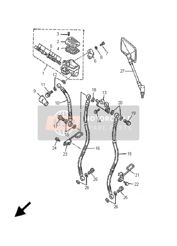 Yamaha V-MAX12 2001 Front Master Cylinder for a 2001 Yamaha V-MAX12