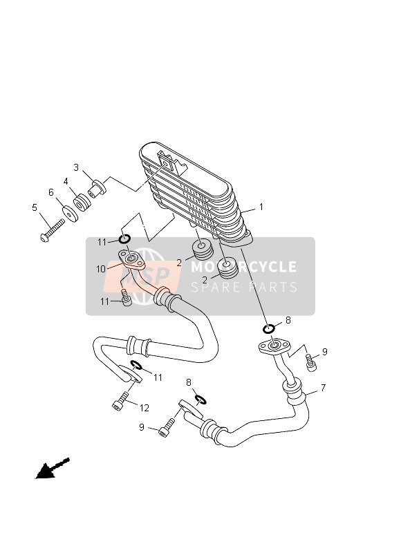 Yamaha XV1900A 2013 ÖLKÜHLER für ein 2013 Yamaha XV1900A