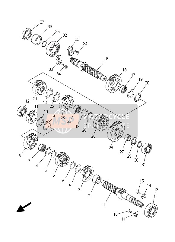 Yamaha XV1900A 2013 Transmission pour un 2013 Yamaha XV1900A