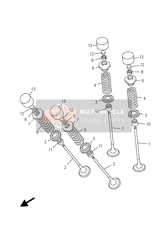 Yamaha YZF-R1 2013 Valve for a 2013 Yamaha YZF-R1