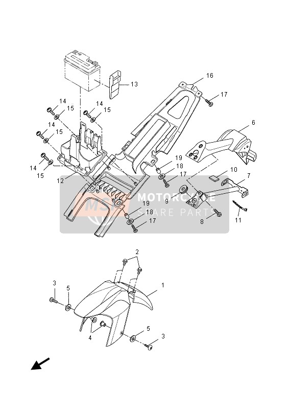 5D7H21060000, Battery Plate Comp, Yamaha, 0