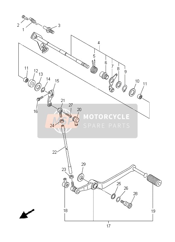 Yamaha YZF-R6 2013 Schakelas voor een 2013 Yamaha YZF-R6