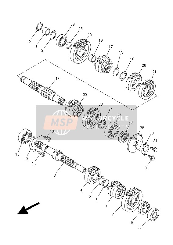 Yamaha WR125R 2013 Transmission pour un 2013 Yamaha WR125R