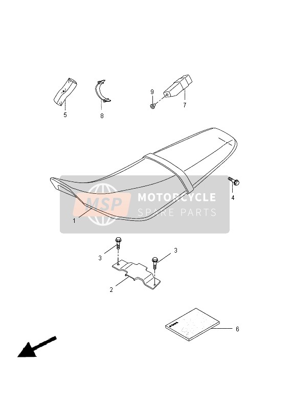 Yamaha WR125X 2013 Seat for a 2013 Yamaha WR125X