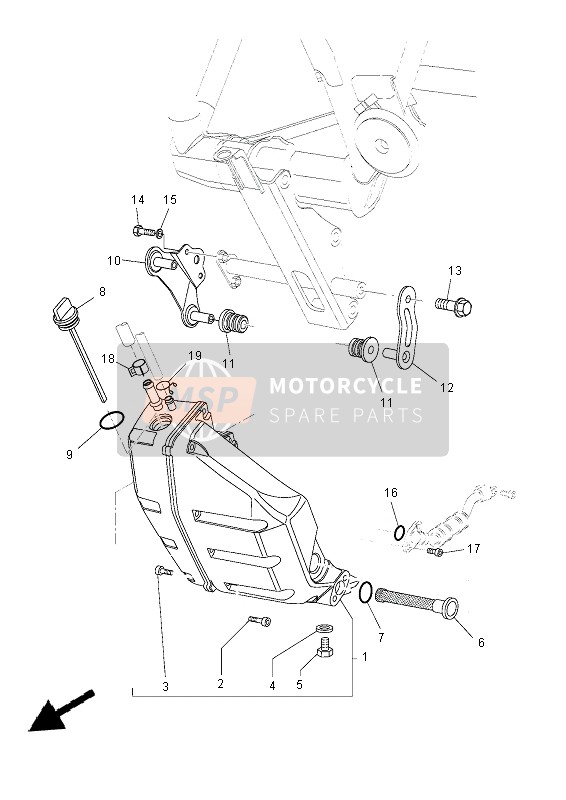 Yamaha MT-03 2012 Serbatoio dell'olio per un 2012 Yamaha MT-03