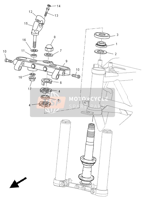 Yamaha MT-03 2012 Steering for a 2012 Yamaha MT-03