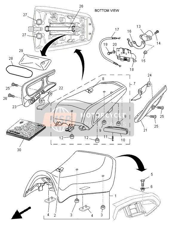 Yamaha MT-03 2012 Seat for a 2012 Yamaha MT-03