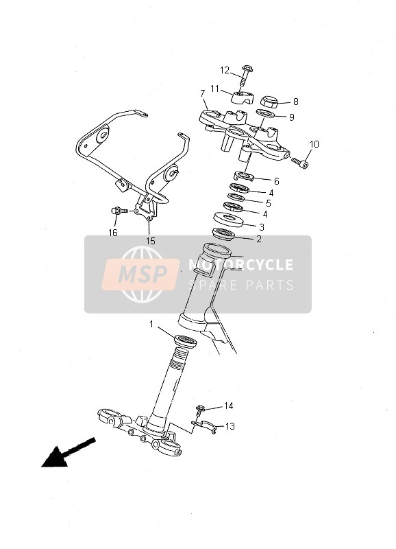 Yamaha SR125 2000 Steering for a 2000 Yamaha SR125