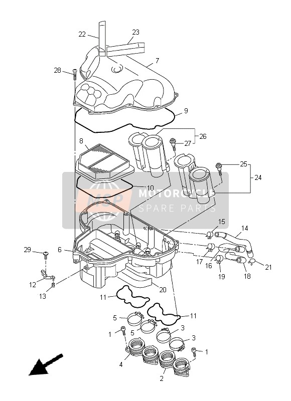 Yamaha FZ8-N 2014 Intake for a 2014 Yamaha FZ8-N