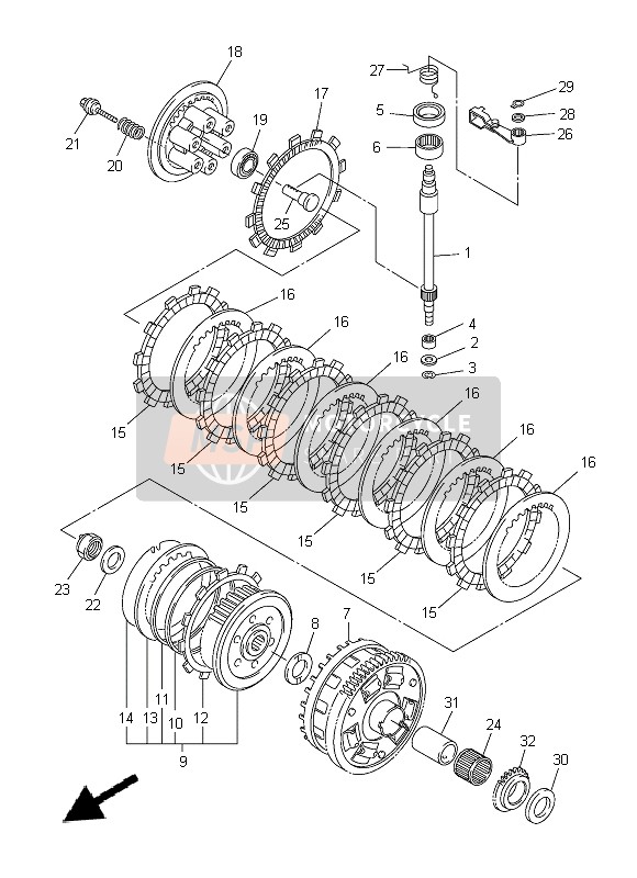 Yamaha FZ8-NA 2014 Clutch for a 2014 Yamaha FZ8-NA