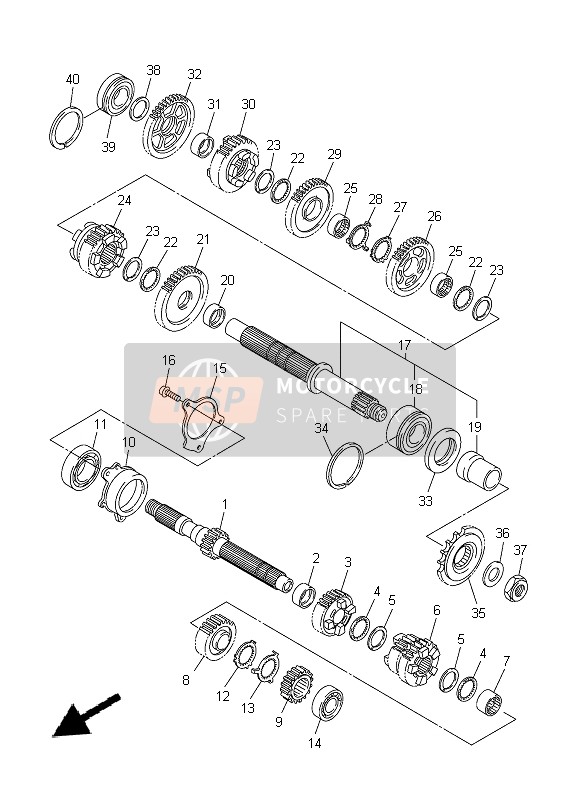 Yamaha FZ8-NA 2014 Transmission for a 2014 Yamaha FZ8-NA