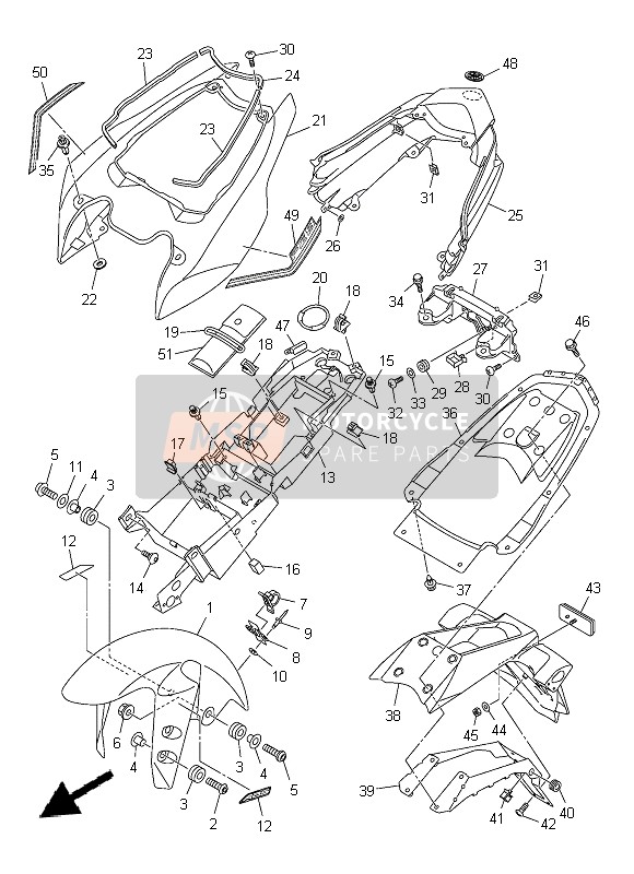 Yamaha FZ8-NA 2014 Fender for a 2014 Yamaha FZ8-NA