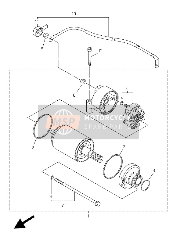 Yamaha FZ8-S 2014 Starting Motor 4 for a 2014 Yamaha FZ8-S