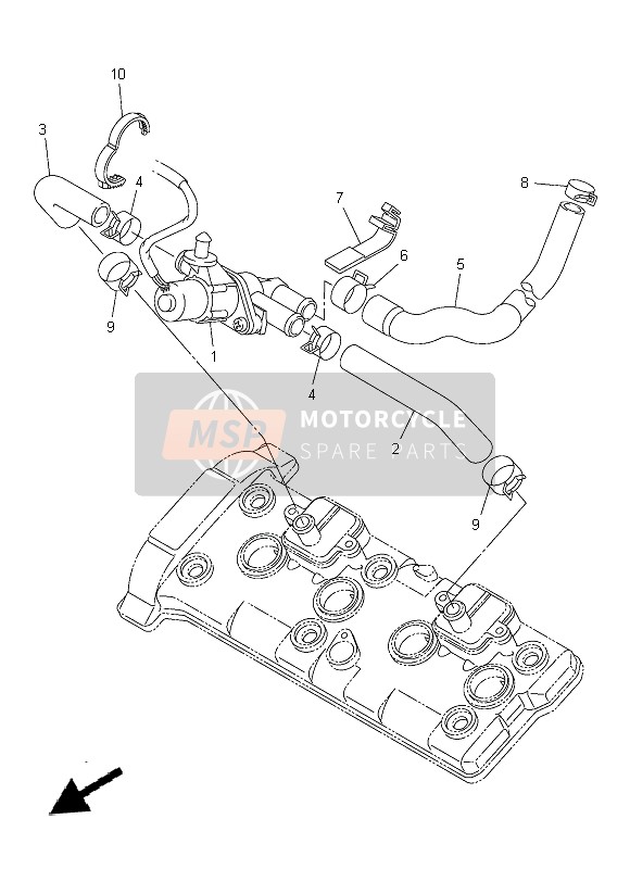 Yamaha FZ8-SA 2014 Sistema de inducción de aire para un 2014 Yamaha FZ8-SA