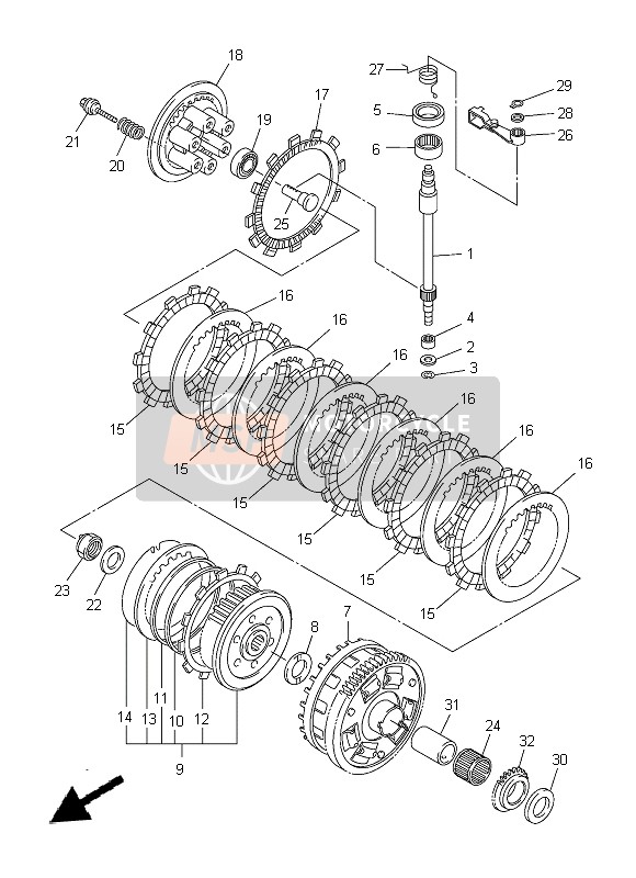 Yamaha FZ8-SA 2014 Embrayage pour un 2014 Yamaha FZ8-SA