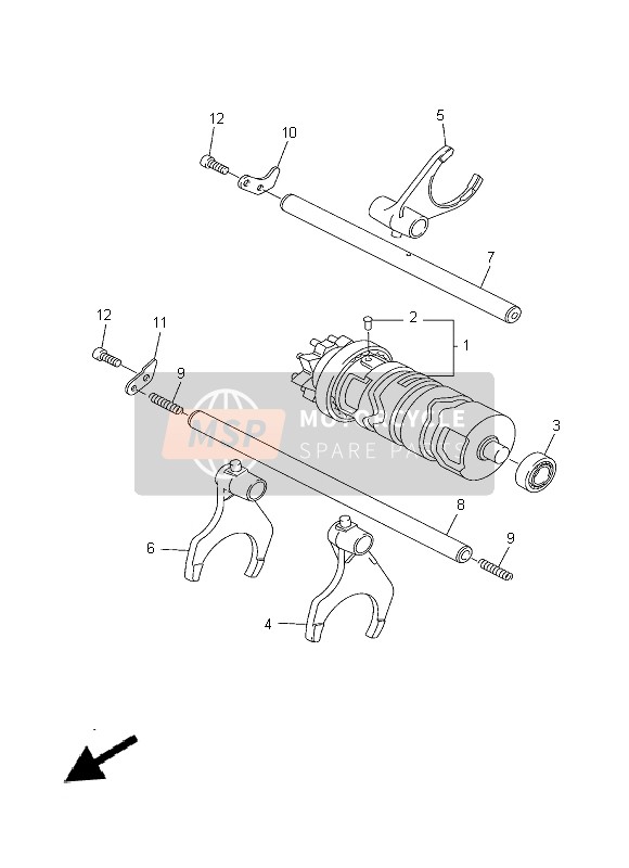 Yamaha FZ8-SA 2014 Shift Cam & Fork for a 2014 Yamaha FZ8-SA