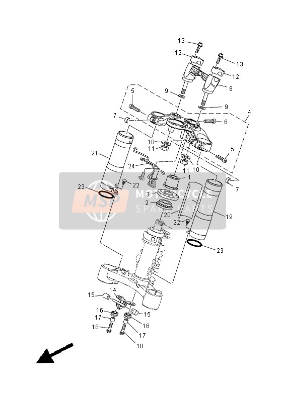 Yamaha MT-07 2014 Steering for a 2014 Yamaha MT-07