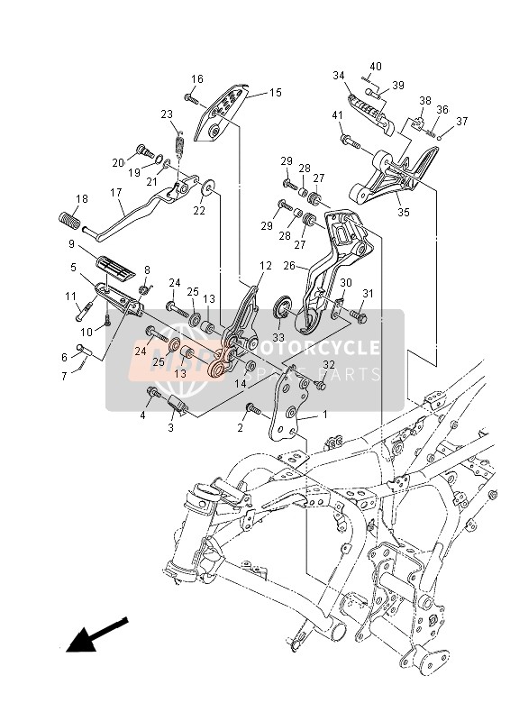 Yamaha MT-07 2014 Stand & Footrest 2 for a 2014 Yamaha MT-07