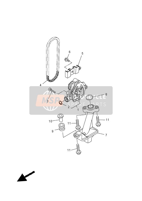 Yamaha MT-07A 2014 Oil Pump for a 2014 Yamaha MT-07A