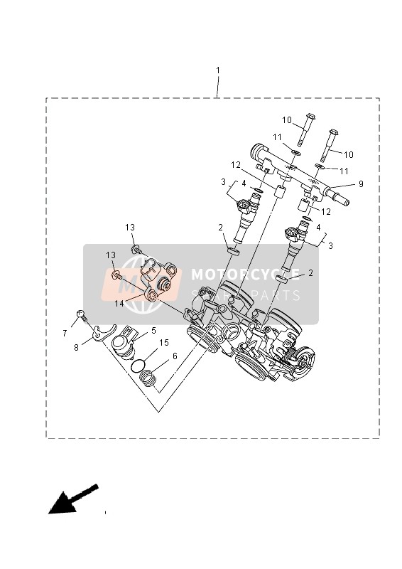 Yamaha MT-07A 2014 Intake 2 for a 2014 Yamaha MT-07A