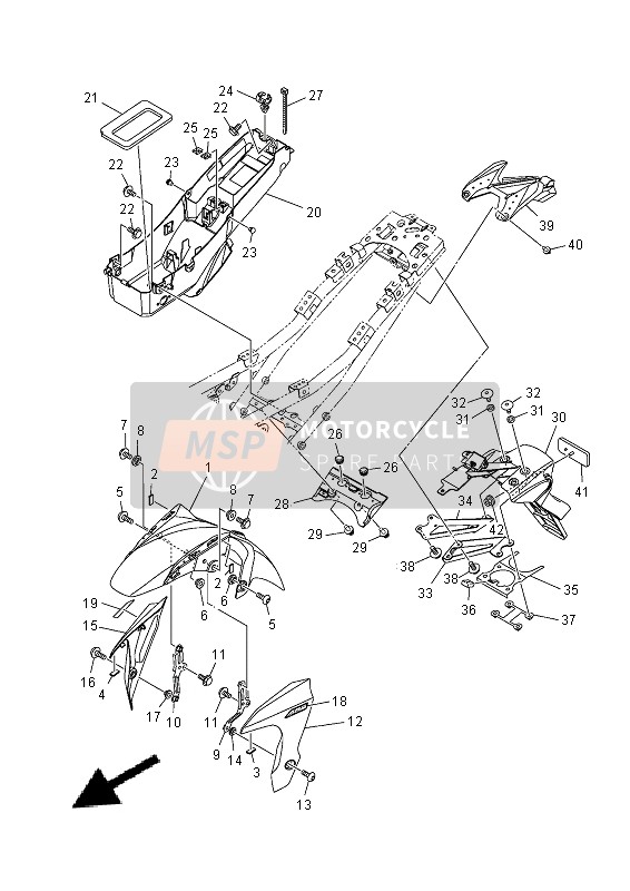 Yamaha MT-07A 2014 Fender for a 2014 Yamaha MT-07A