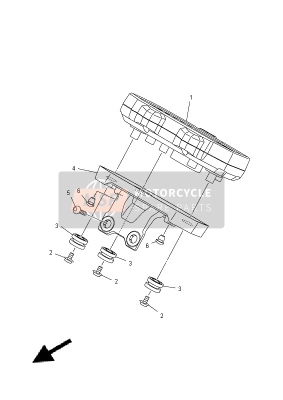 1XB835001000, Meter Assy, Yamaha, 0