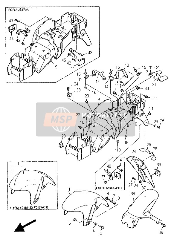 Yamaha FZR600R 1995 Fender for a 1995 Yamaha FZR600R