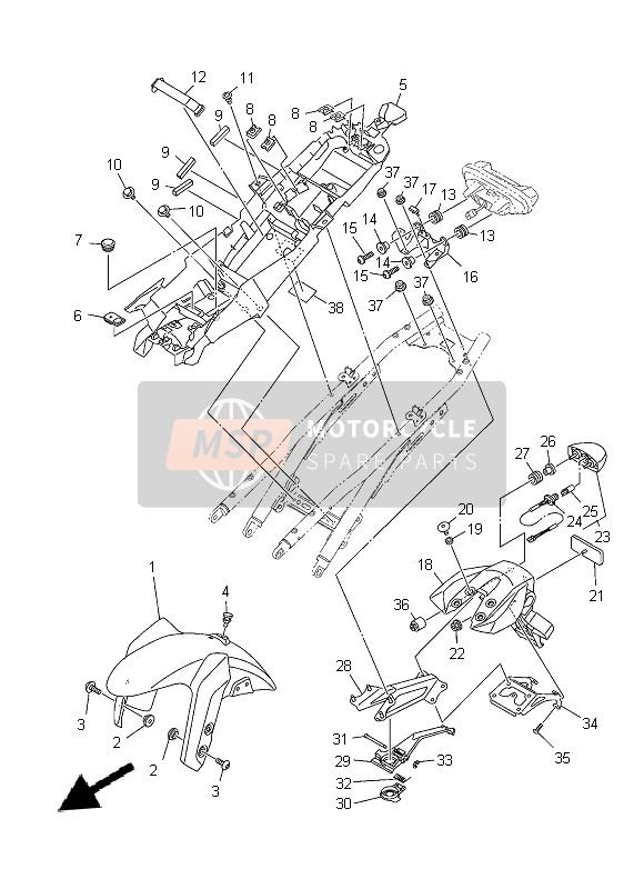 1RC845470000, Cordon,  Eclairage De, Yamaha, 0