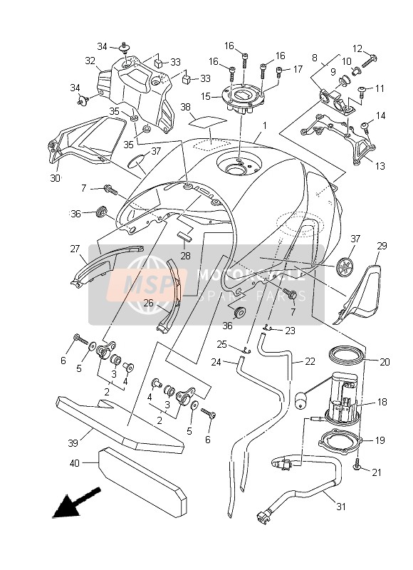 1RC241060100, Tank Side Cover Assy, Yamaha, 0
