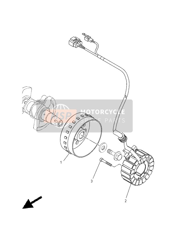 1RC814500100, Vliegwiel, Yamaha, 0