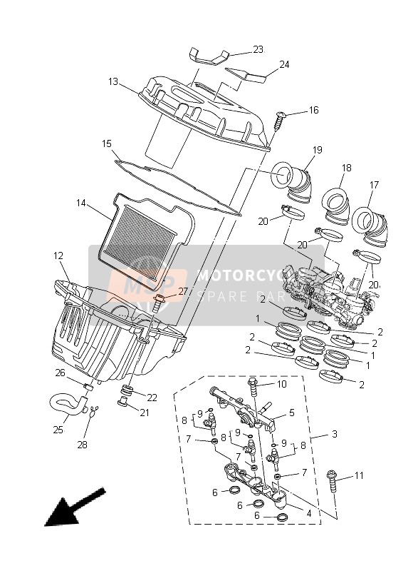 Yamaha MT-09A 2014 Consumo 2 para un 2014 Yamaha MT-09A