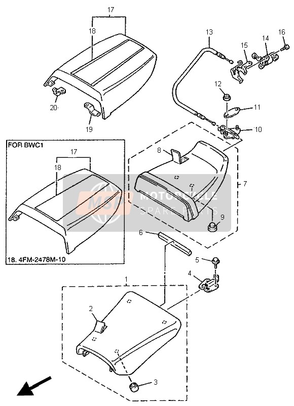 4BP247920000, Platte, Yamaha, 1