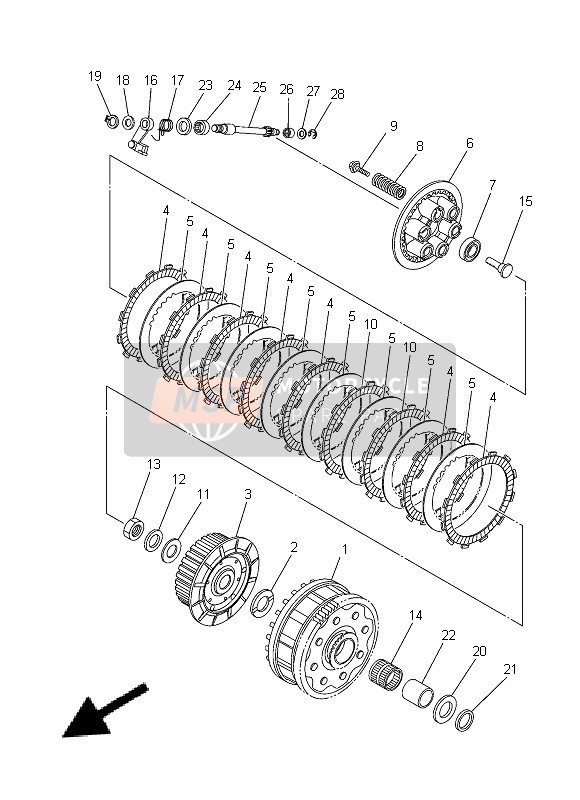 Yamaha MT-09A 2014 Clutch for a 2014 Yamaha MT-09A