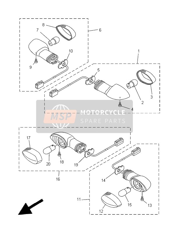 Yamaha MT-09A 2014 Luce lampeggiante per un 2014 Yamaha MT-09A